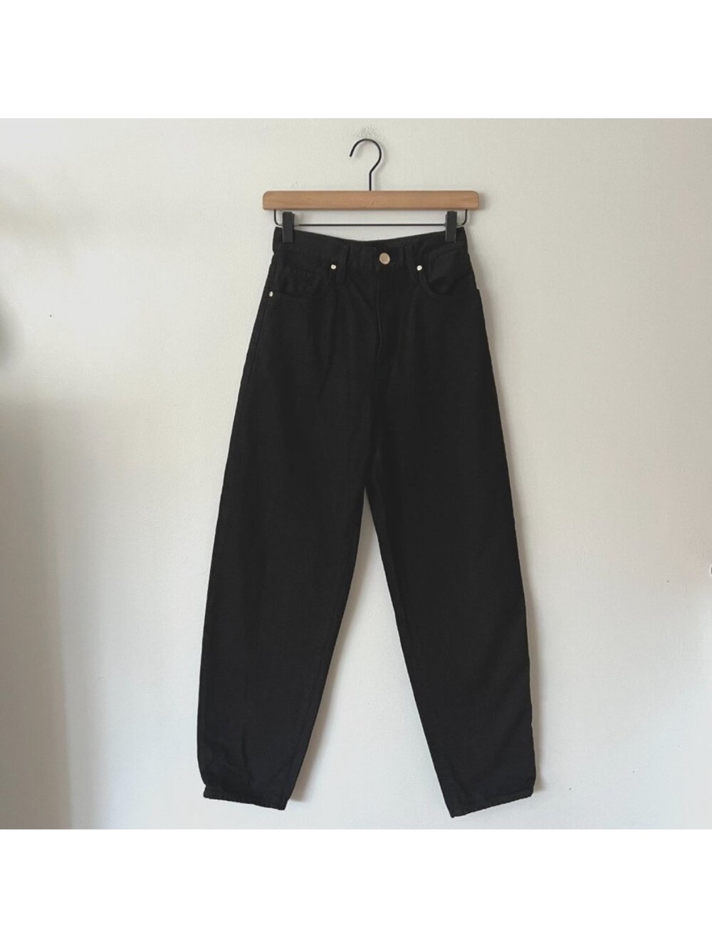 Goldsign Black The Curved Jeans High Rise Black Women's Size 26. 100% cotton